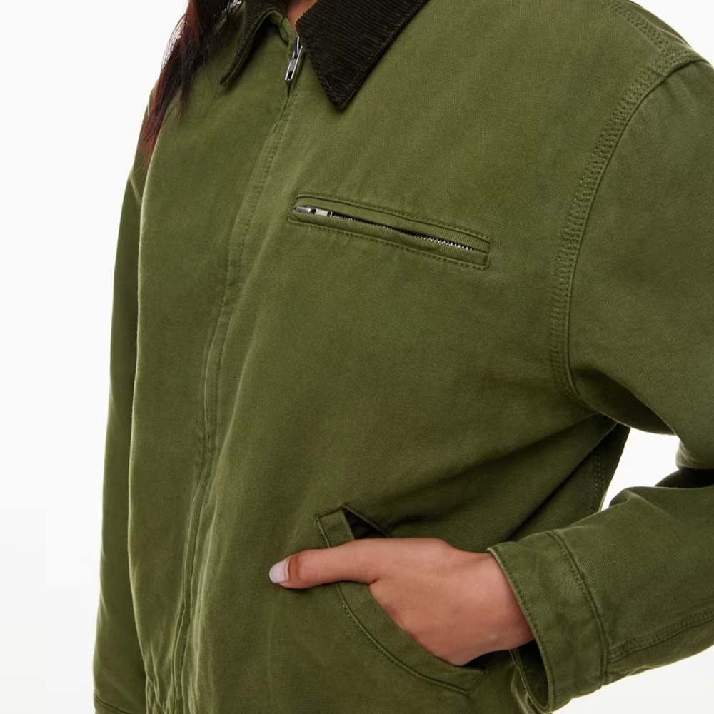 TNA Olive Dale Utility Chore Barn Jacket Lined Boxy XS NWT - Picture 13 of 15